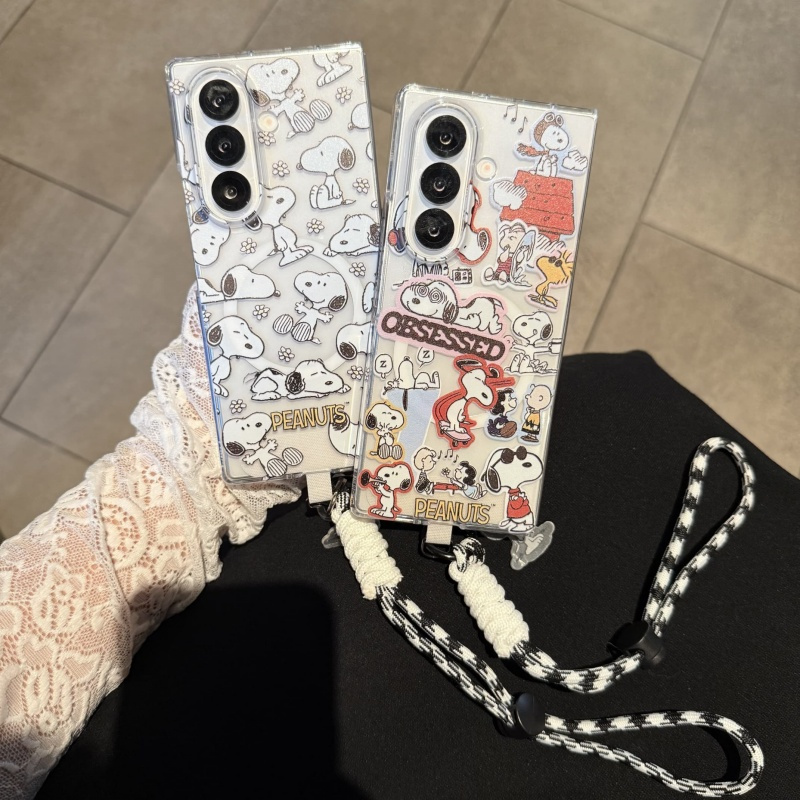Phone Cases Z Fold 7 - Karikatür Anime komik Charlie Brown Snoopy