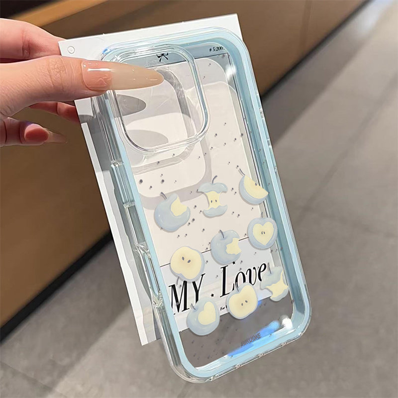 Phone Cases Blue - Sevimli Mavi Elma 2'si 1 Arada