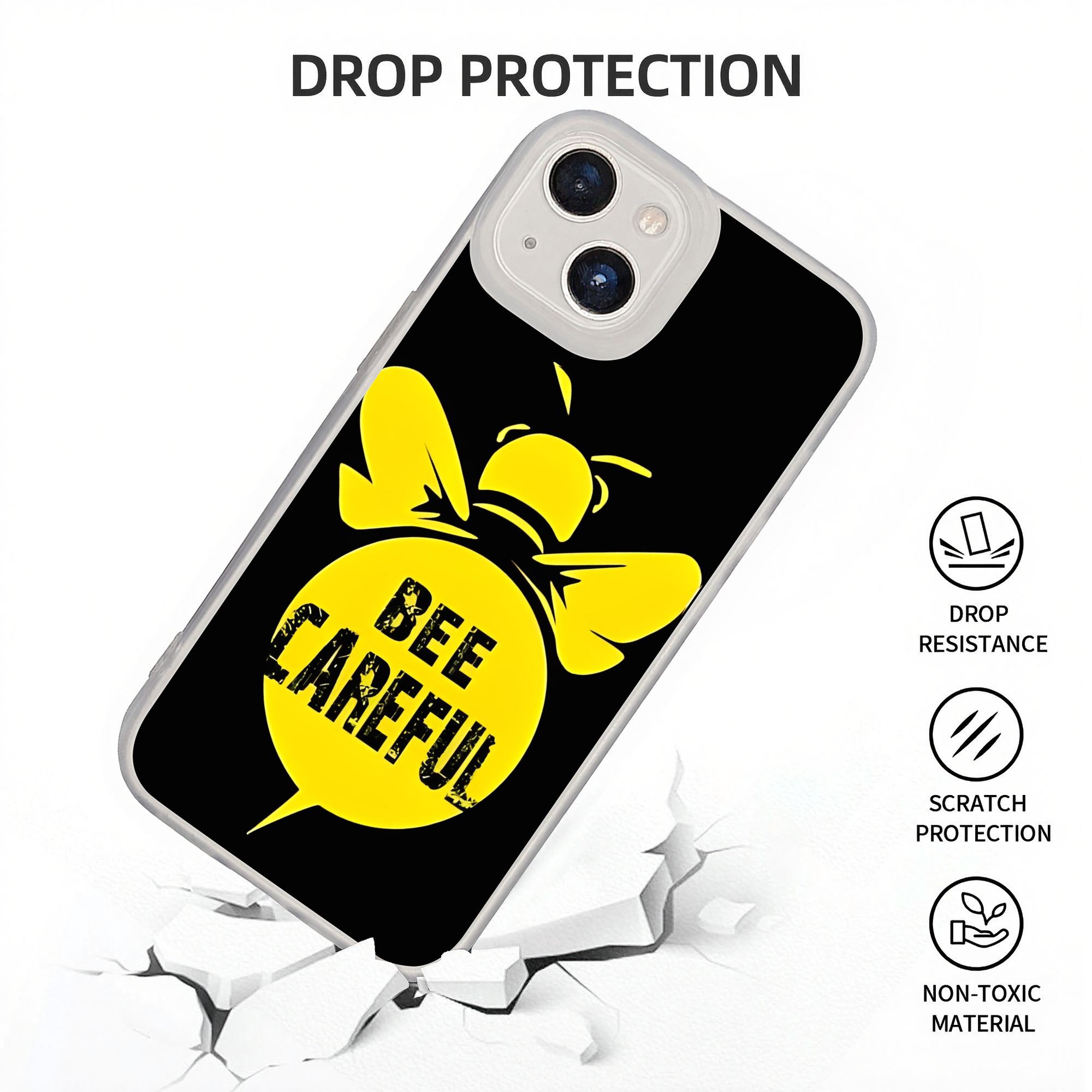 Phone Cases Typo - Yeni Zırh Darbeye Dayanıklı Arı Dikkatli