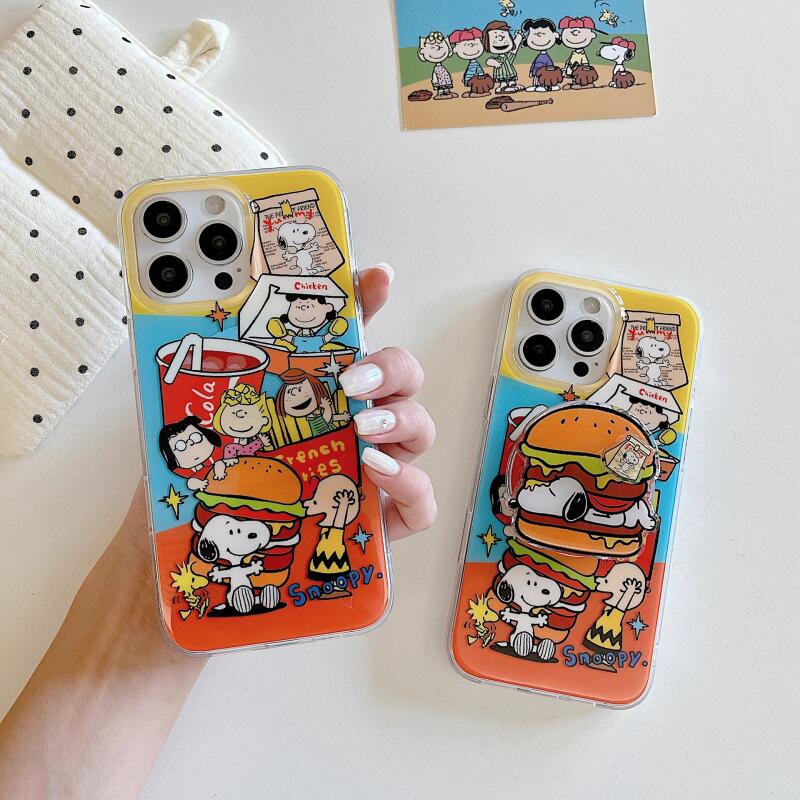 Phone Cases Wholesale - Snoopy Karikatürlü Manyetik Standlı Telefon Kılıfı