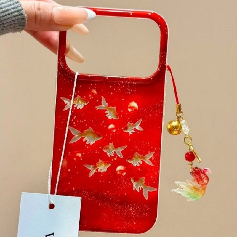 Phone Cases Redbubble - Şanslı Kırmızı Simli Japon Balığı ve