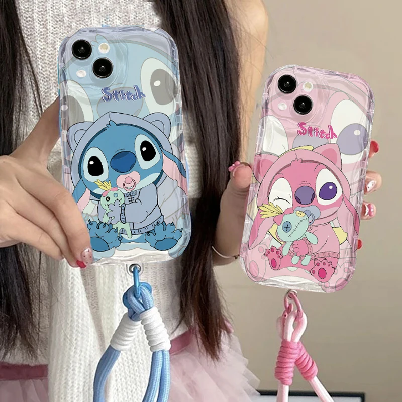 Phone Cases Disney - Disney Baby Stitch Angel Kordonlu Kılıf