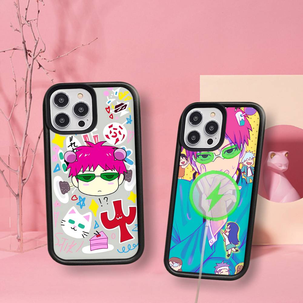 Phone Cases Magnetic - Sevimli Kedi Çocuk Saiki Kusuo Telefon