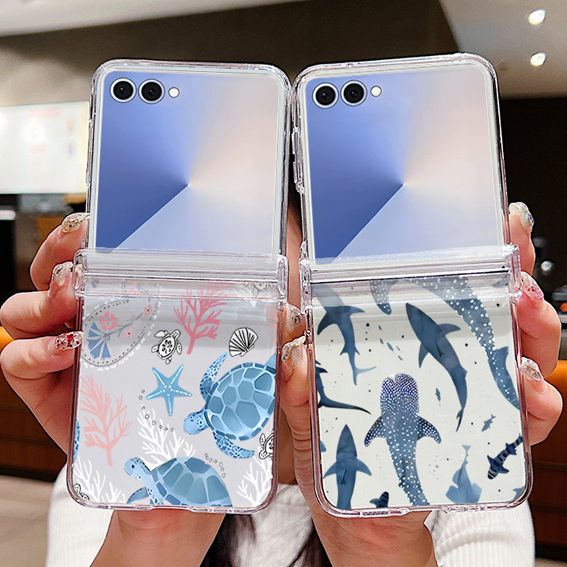 Phone Cases Z Fold 7 - Köpekbalığı Kabukları Desenli Telefon Kılıfı Samsung