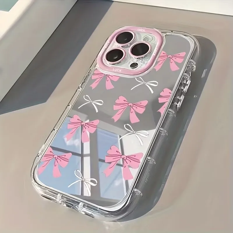 Phone Cases For Girls - Basit Mavi Pembe Fiyonklu Kız Çocuk