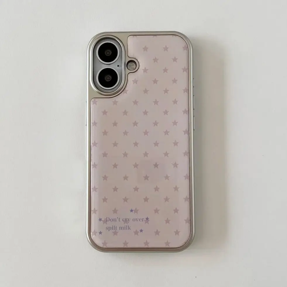 Phone Cases For Girls - Kore Tarzı Kız Kalbi Pembe Yıldız