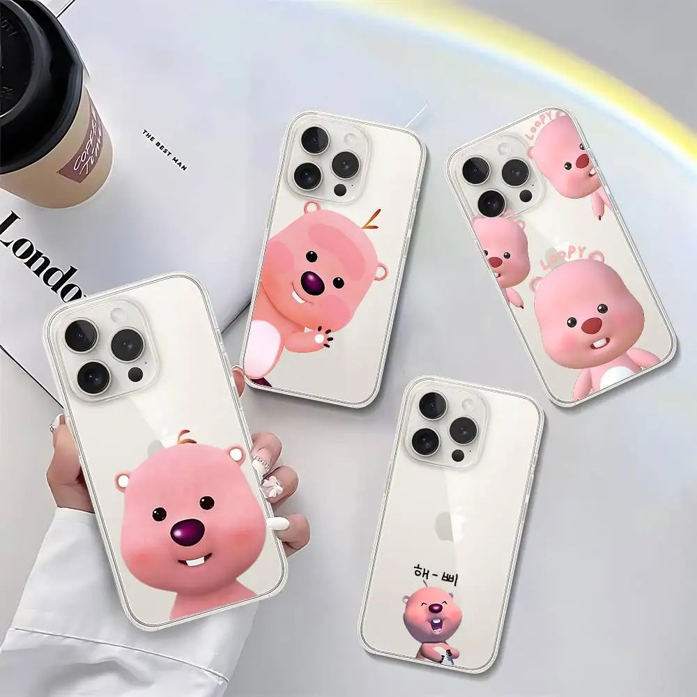Phone Cases Loopy - Kore-P-Pororo Sevimli L-Loopy Telefon Kılıfı IPhone