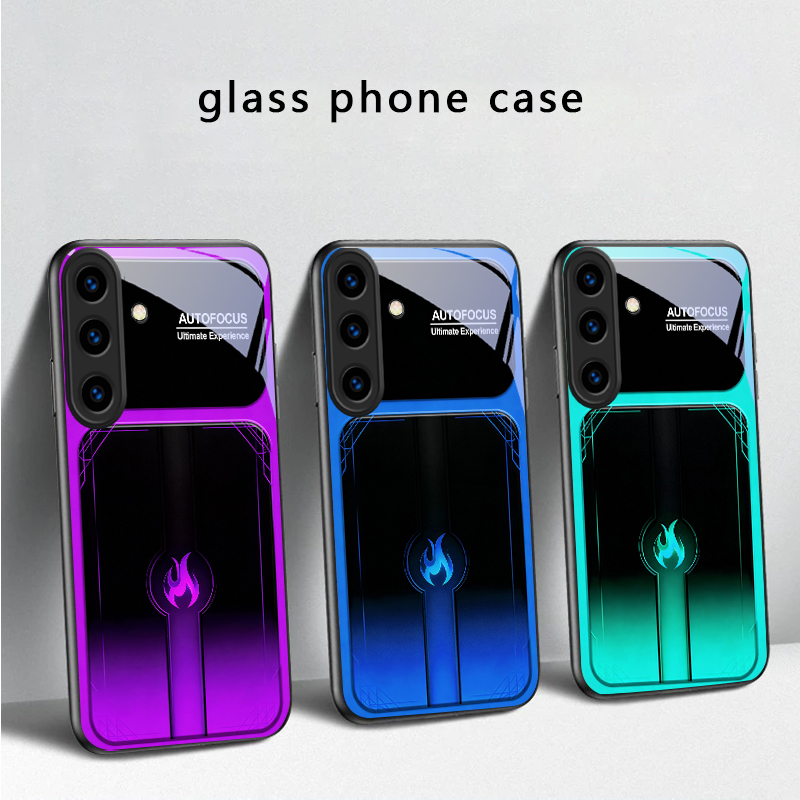 Phone Cases Purple - Göz kamaştırıcı mor alevler desenli Samsung
