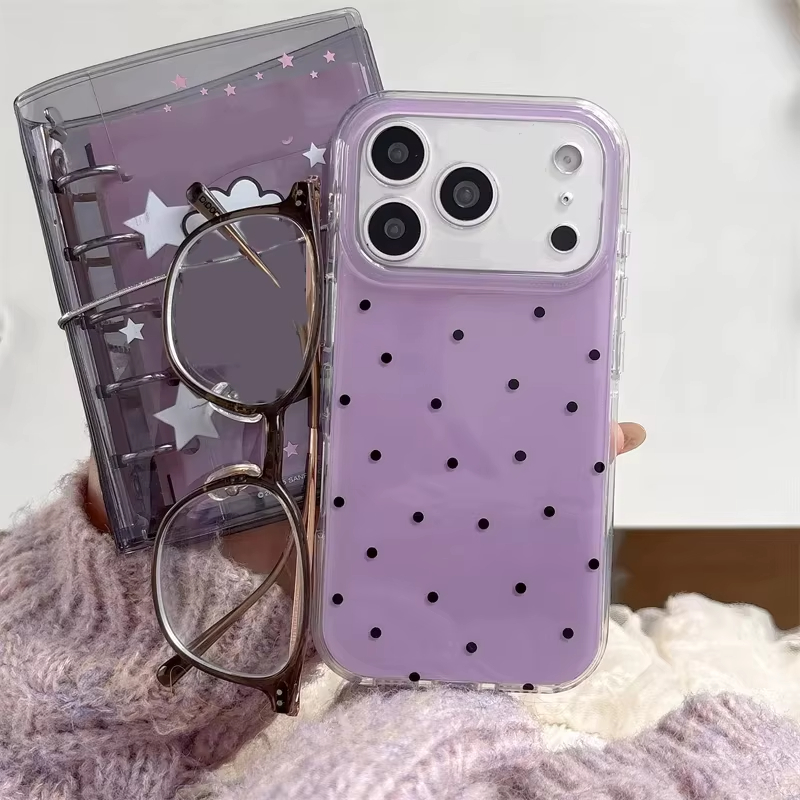 Phone Cases Purple - Minimalist Tarz Mor Puantiyeli Telefon Kılıfı