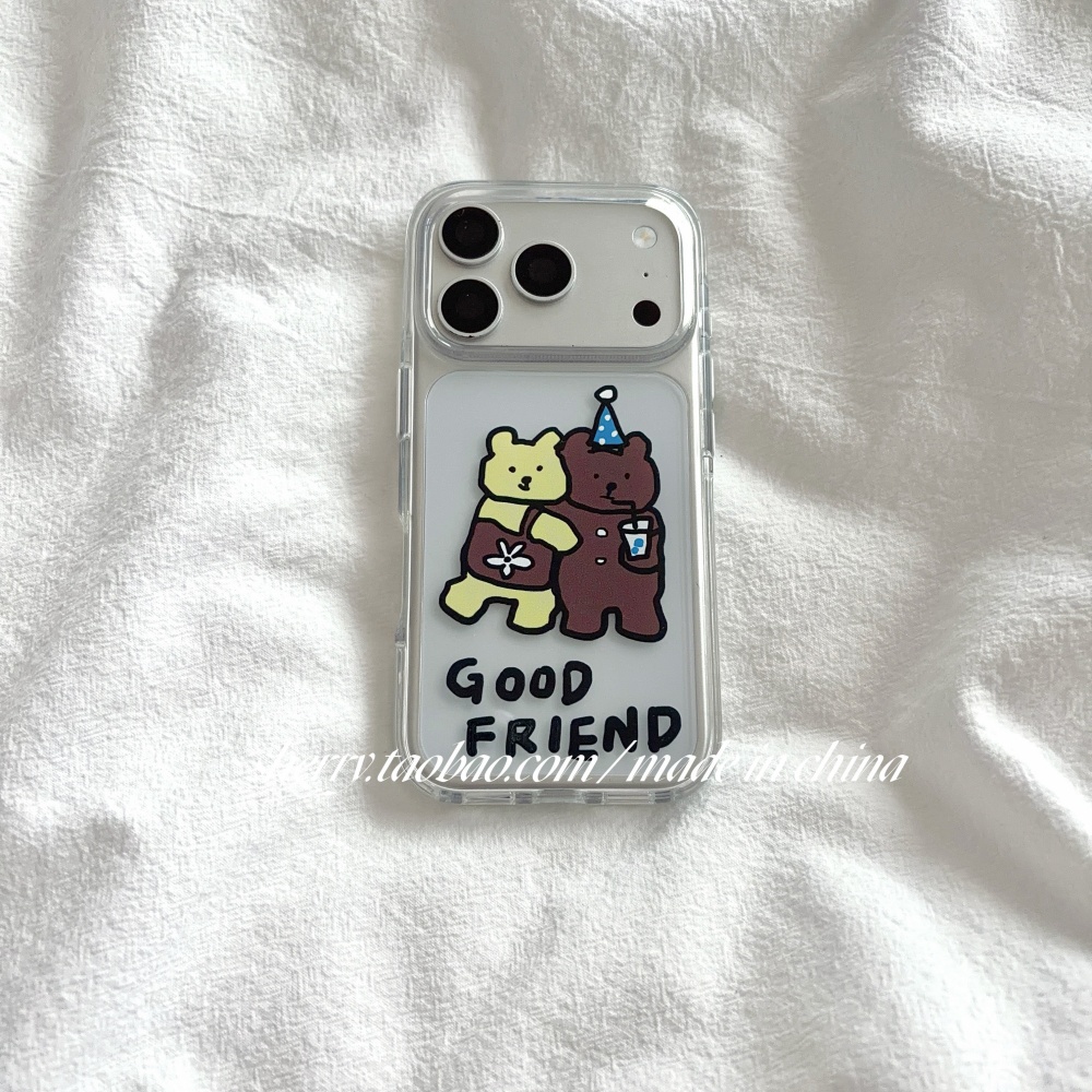 Phone Cases Korea - Kore Tarzı Sevimli Sarı ve Kahverengi