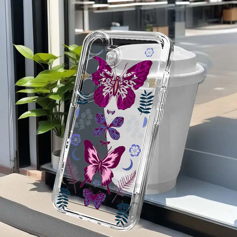 Phone Cases Purple - Mor Kelebek Grafikli Telefon Kılıfı Samsung