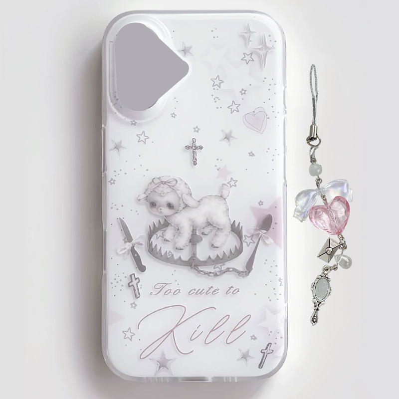 Phone Cases For Girls - Y2K Kore Tarzı Yaratıcı Sevimli Pembe