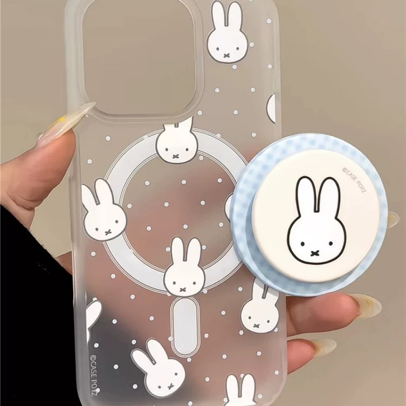 Phone Cases For Girls - Miffy Kawaii Anime Sevimli Puantiyeli Manyetik