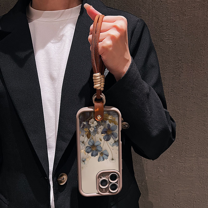 Mavi Çiçekli Kordon Askılı Tel - Phone Cases Blue incelemesi ve fiyatı