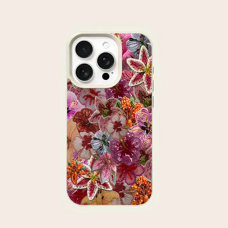 Lüks Boncuklu Çiçek Desenli Ly - Phone Cases Blue incelemesi ve fiyatı