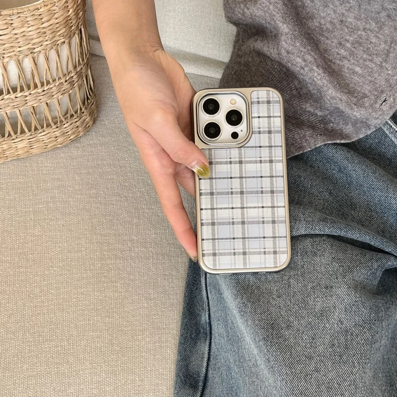 Kore Tarzı Epoksi Mavi Ekose D - Phone Cases Korea incelemesi ve fiyatı