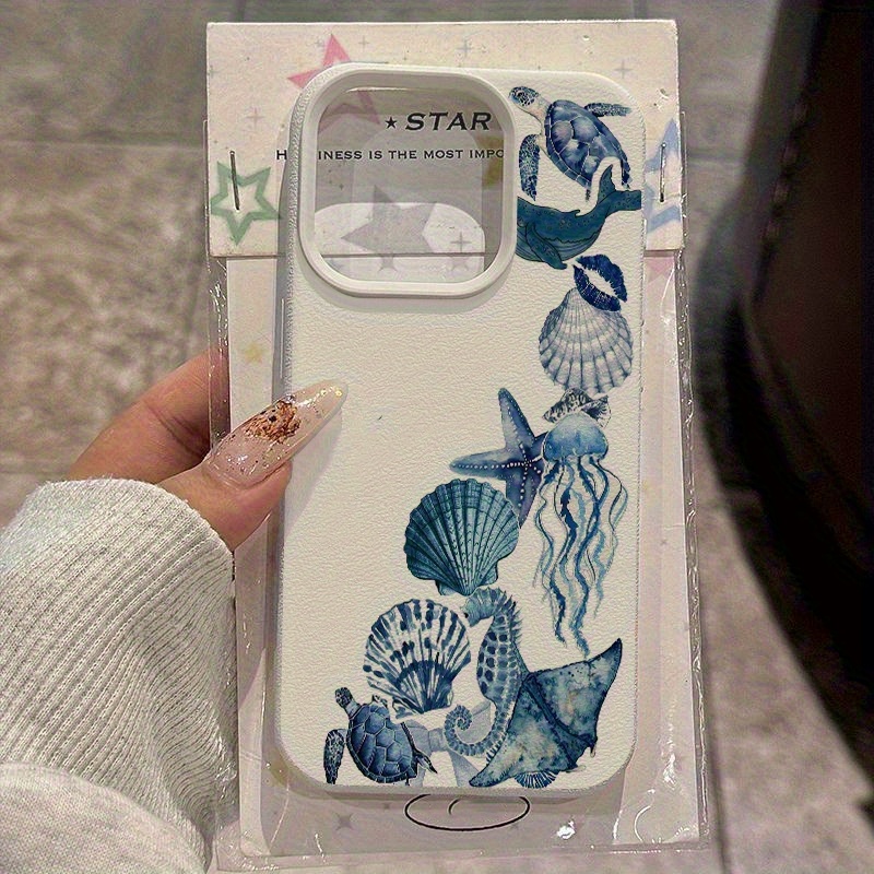 Suluboya Çiçekli Denizanası Ma - Phone Cases Blue incelemesi ve fiyatı