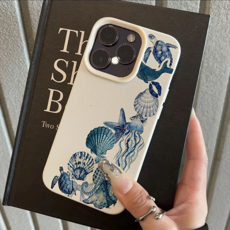 Suluboya Çiçekli Denizanası Ma - Phone Cases Blue incelemesi ve fiyatı