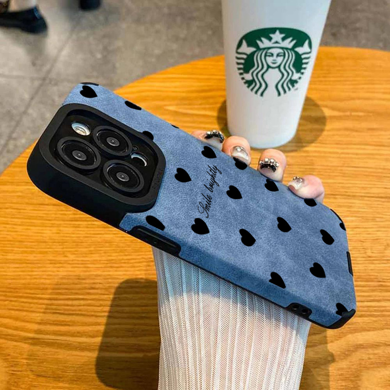 Yeni Lüks Siyah Kalp Desenli Y - Phone Cases For Girls incelemesi ve fiyatı