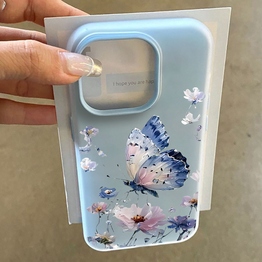 Suluboya Mavi Mor Kelebek Çiçe - Phone Cases Purple incelemesi ve fiyatı