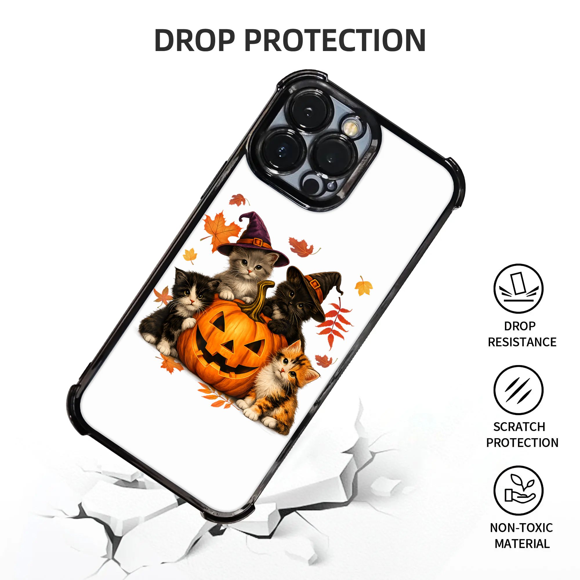 Cadılar Bayramı Sevimli Kedile - Phone Cases Kids incelemesi ve fiyatı