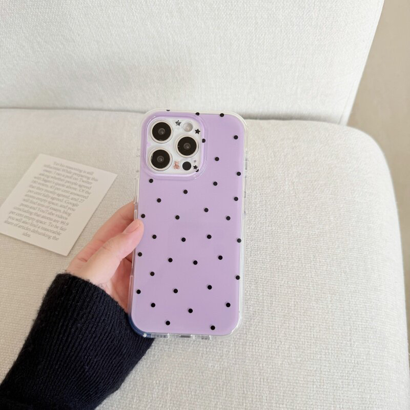 Kore Beyaz ve Mor Puantiyeli T - Phone Cases Purple incelemesi ve fiyatı