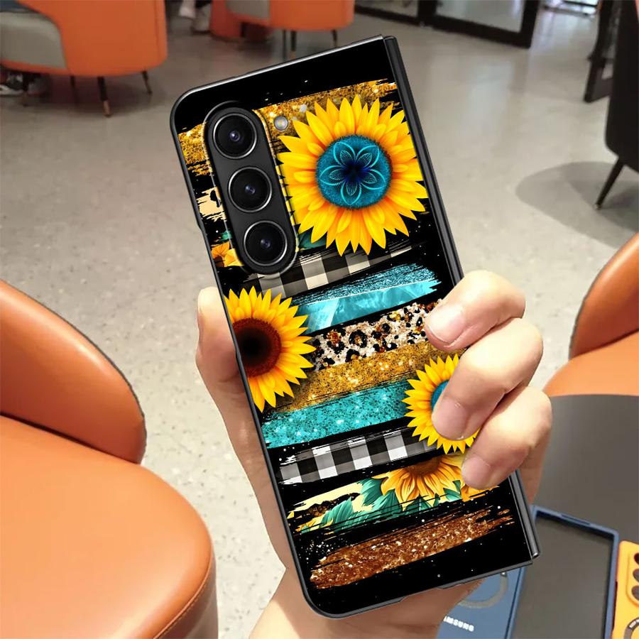 Zebra Çizgili Ayçiçeği Arka Te - Phone Cases Z Fold 7 incelemesi ve fiyatı