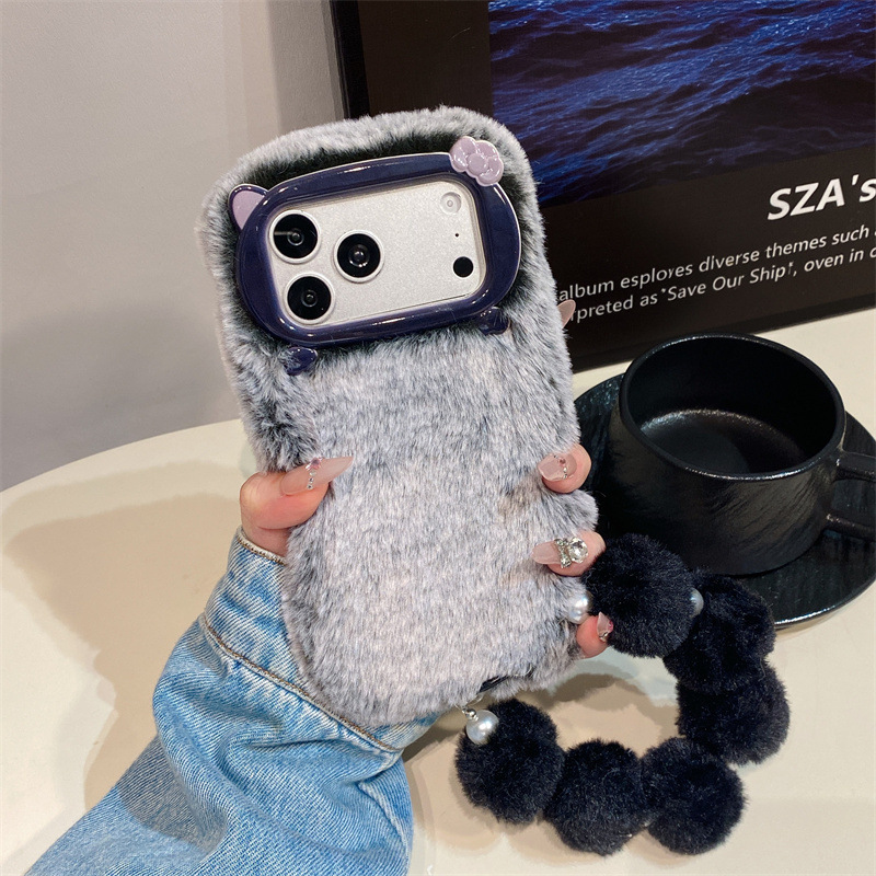 Lüks Düz Renkli Kürklü Peluş T - Phone Cases Iphone 16 incelemesi ve fiyatı