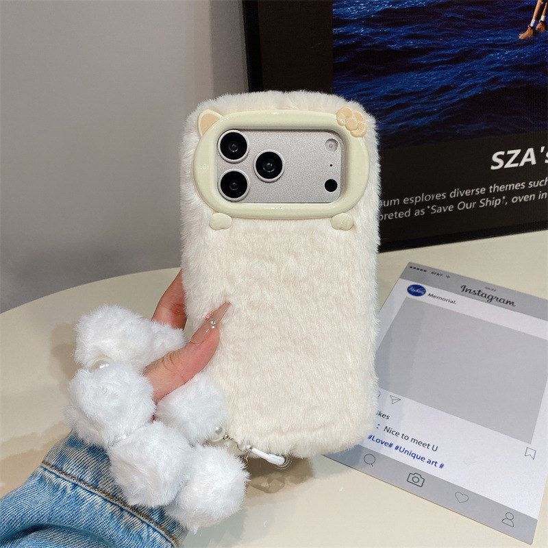 Lüks Düz Renkli Kürklü Peluş T - Phone Cases Iphone 16 incelemesi ve fiyatı