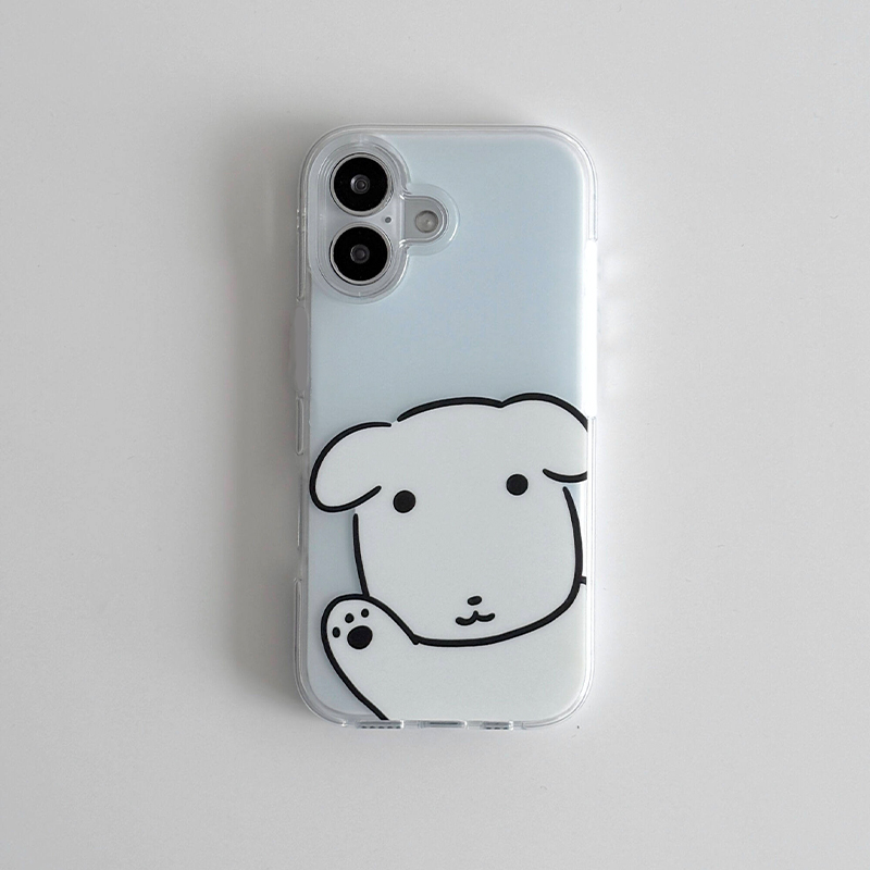 Kore Minimalist Sevimli Köpek  - Phone Cases Korea incelemesi ve fiyatı