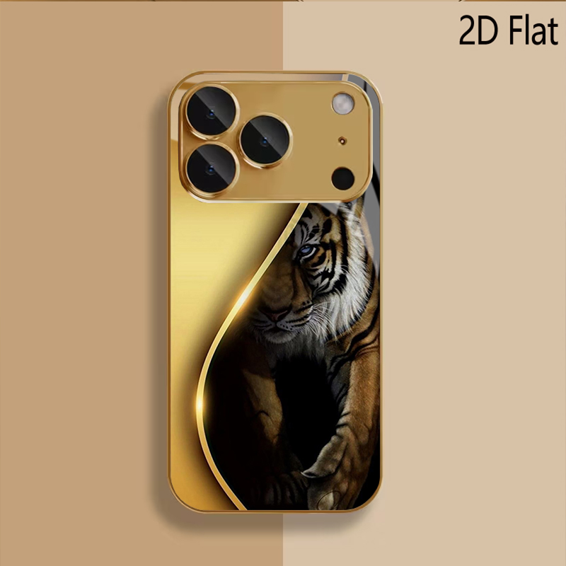 Altın Kaplan Desenli temperli  - Phone Cases With Camera Cover incelemesi ve fiyatı