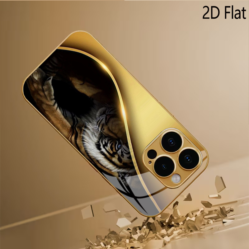Altın Kaplan Desenli temperli  - Phone Cases With Camera Cover incelemesi ve fiyatı