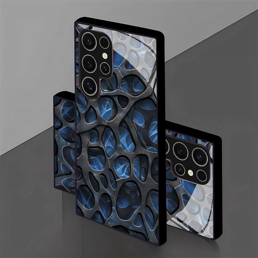 Soğuk mavi petek desenli cam t - Phone Cases Blue incelemesi ve fiyatı