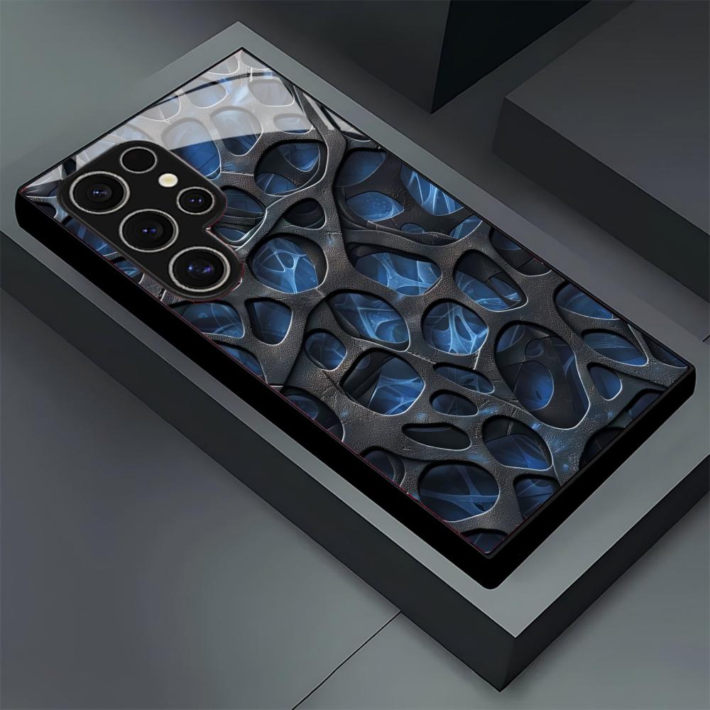 Soğuk mavi petek desenli cam t - Phone Cases Blue incelemesi ve fiyatı