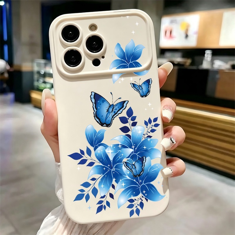 Mavi Kelebek Çiçek Desenli Tel - Phone Cases Blue incelemesi ve fiyatı