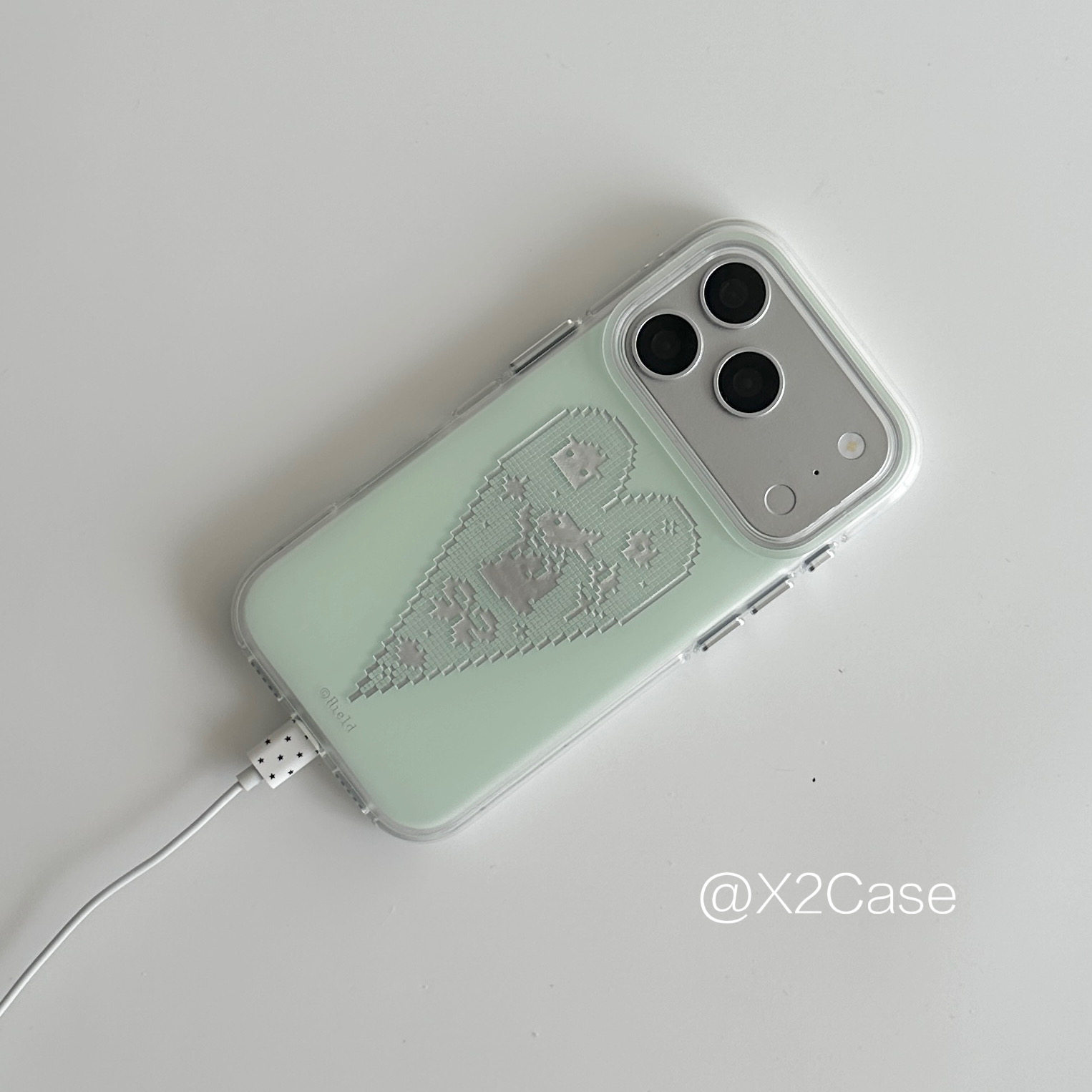 Kore Tarzı Yeşil Aşk Piksel Ta - Phone Cases Korea incelemesi ve fiyatı