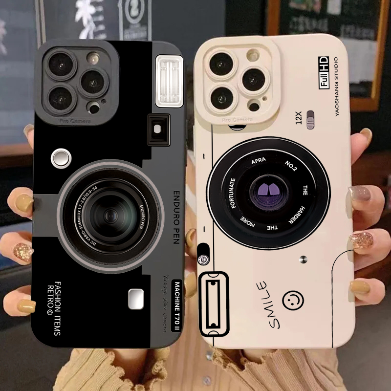 Vintage Kamera Desenli Silikon - Phone Cases With Camera Cover incelemesi ve fiyatı