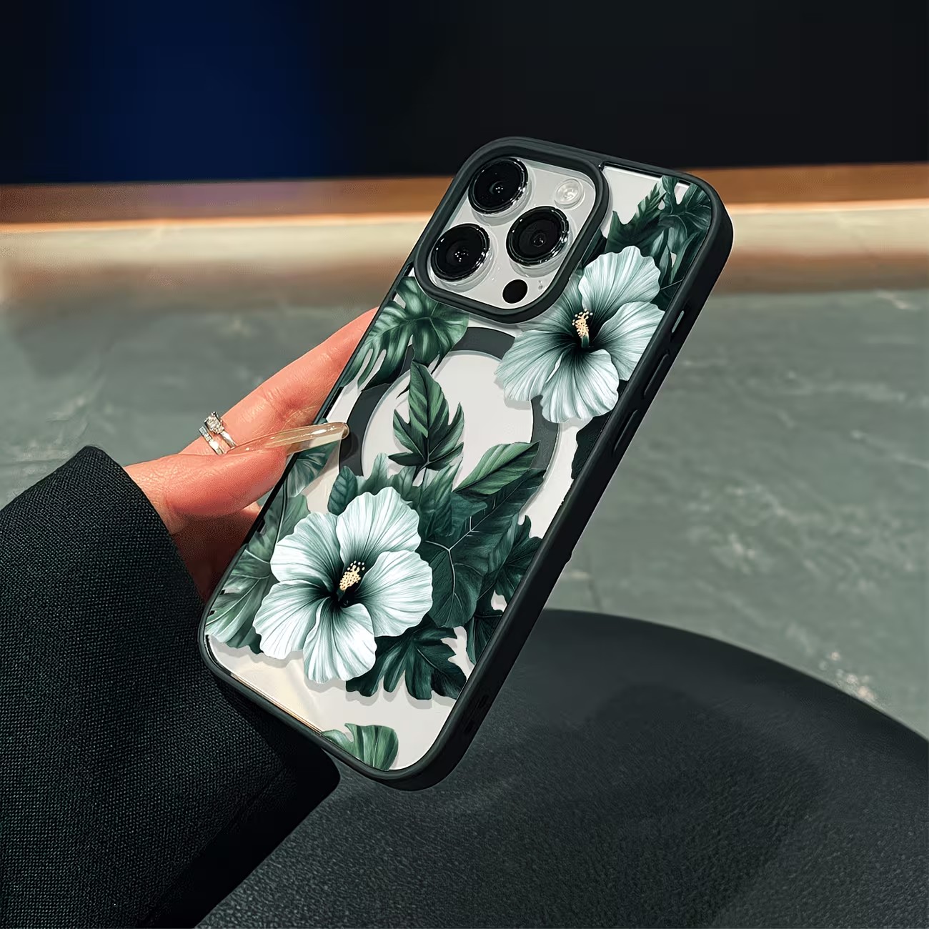 Yeşil Çiçek Desenli Telefon Kı - Phone Cases Magnetic incelemesi ve fiyatı