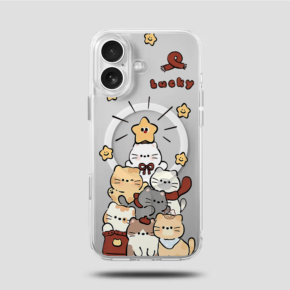 Sevimli Karikatür Kedi Baskılı - Phone Cases Magnetic incelemesi ve fiyatı